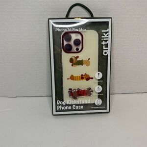 Artikl Dachshund Weiner Dog Winter Theme Kickstand iPhone 16 Pro Max Phone Case